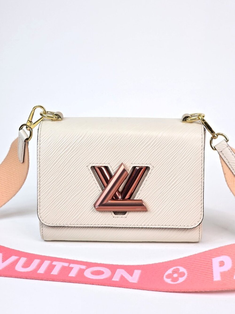 Louis Vuitton Twist PM Quartz / Pink Epi Leather Shoulder Crossbody Handbag RFID